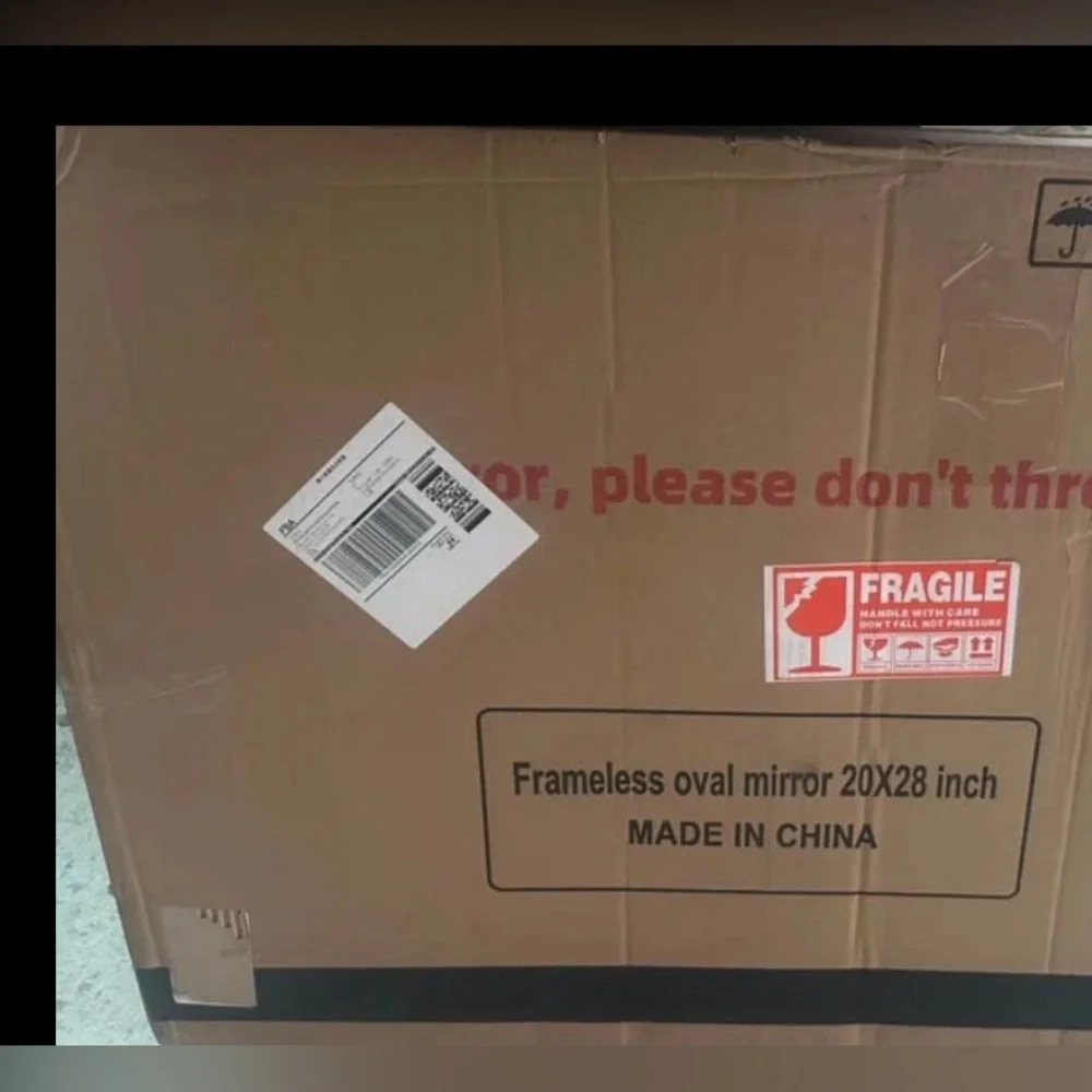 UShower Frameless Beveled Oval Bathroom Mirror NIB - Picture 4 of 8